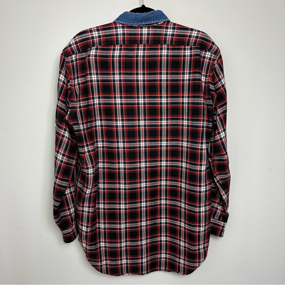 Vintage Polo Ralph Lauren Flannel With Jean-Collar looking detail.